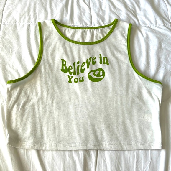 ROMWE Cartoon & Letter Graphic Contrast Tank Top - Picture 1 of 3